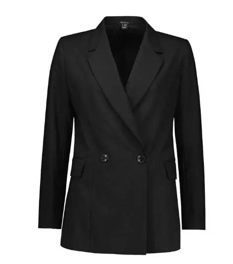 Biz Corporates Women's Renew Double Breasted Longline Jacket RJ400L Metro Workwear.